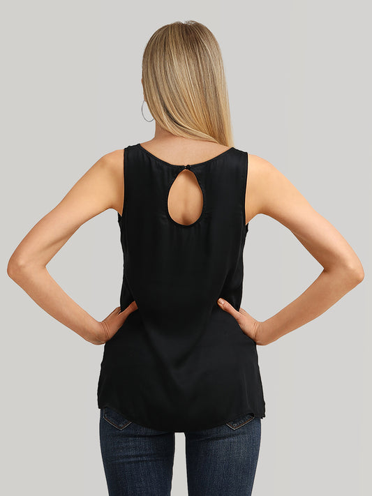 Black Keyhole Tank Top from Shaye , for women