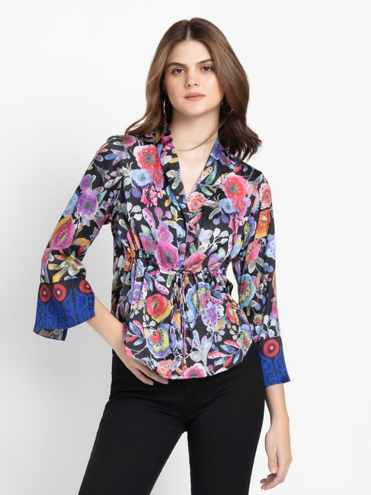 Painterly Cinched Shirt Jacket from Shaye , Shirt for women