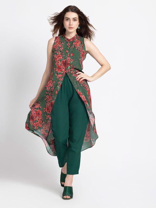 Floral Print Flowy Kurta Set from Shaye , Kurta Pajama 2 piece set for women