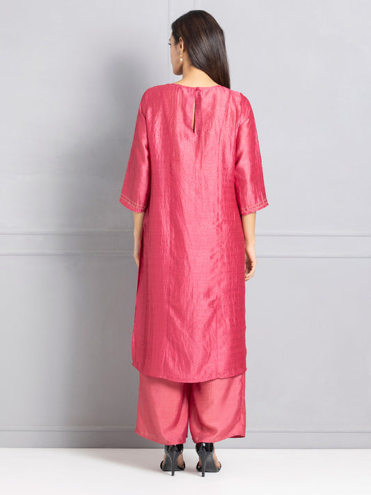 Pink Embroidered Kurta from Shaye India , Kurta for women