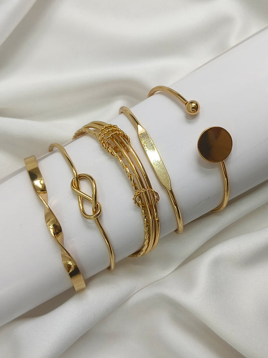 Aureva Layers Gold Plated Bracelet Set