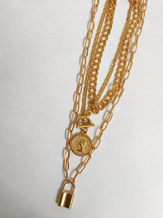 Lock & Layer Necklace