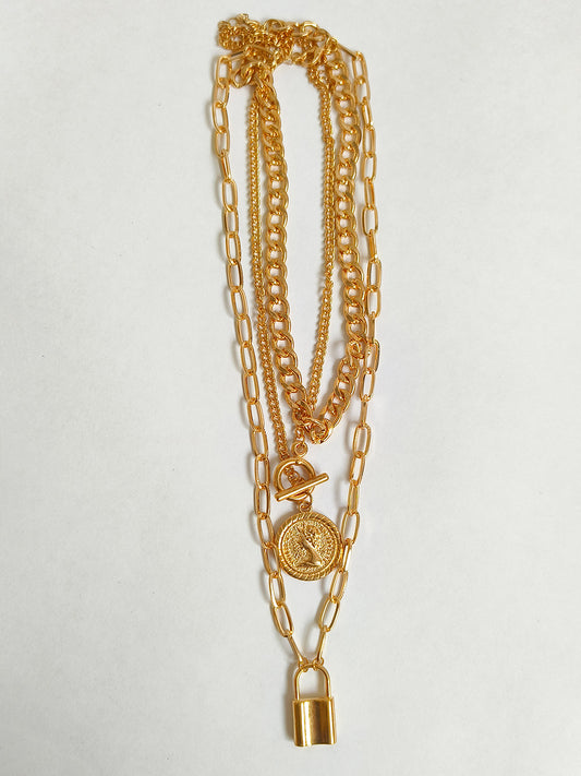 Lock & Layer Necklace