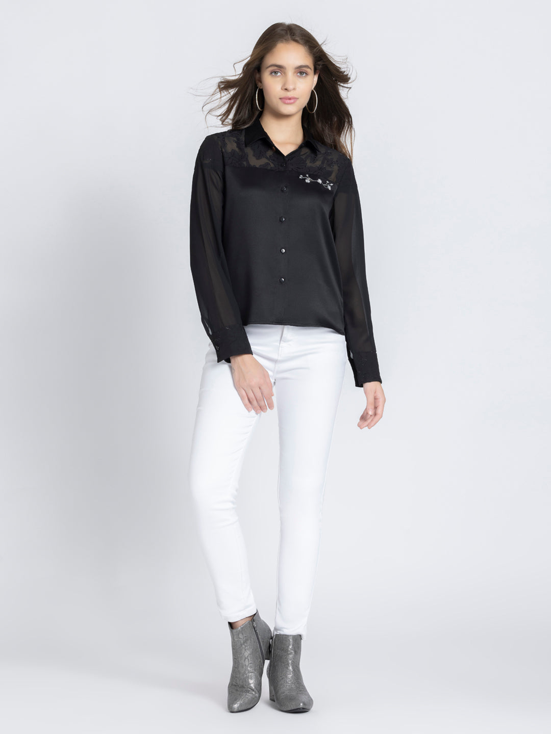 Aqua Shirt from Shaye India , Shirts for women