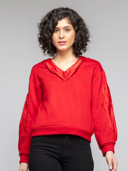 Passione V neck Sweatshirt from Shaye India , Sweatshirt for women