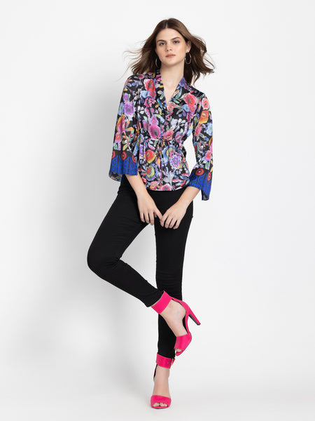 Painterly Cinched Shirt Jacket from Shaye , Shirt for women