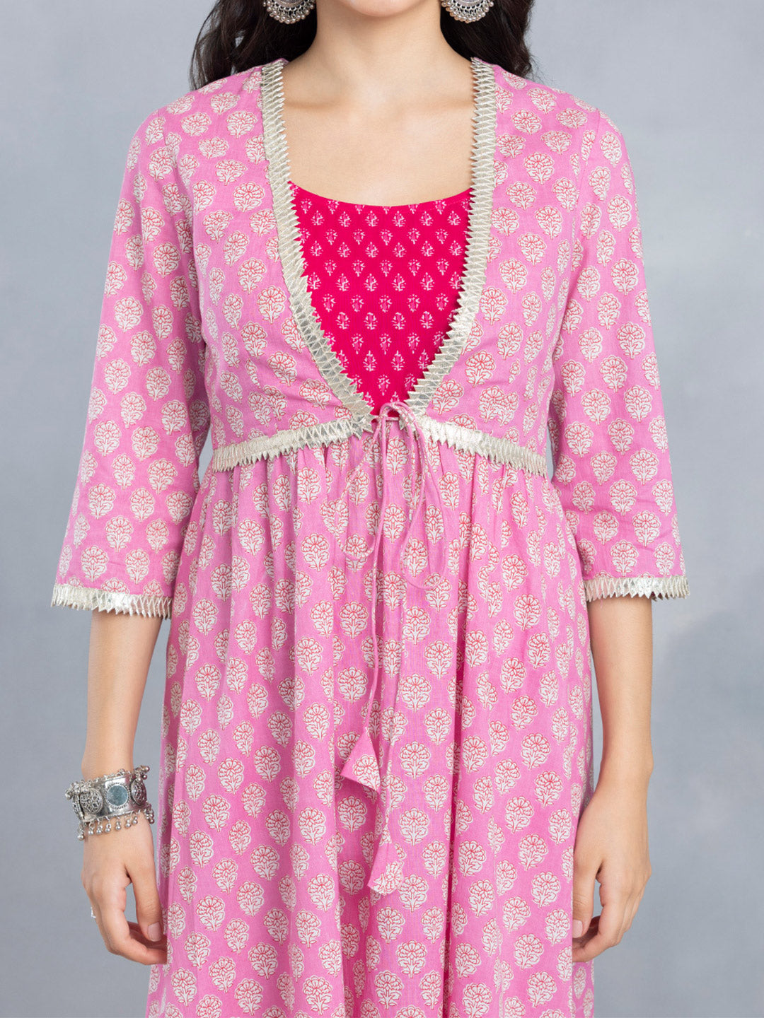 Pink Anarkali Kurta Set from Shaye , Kurta Pajama 2 piece set for women