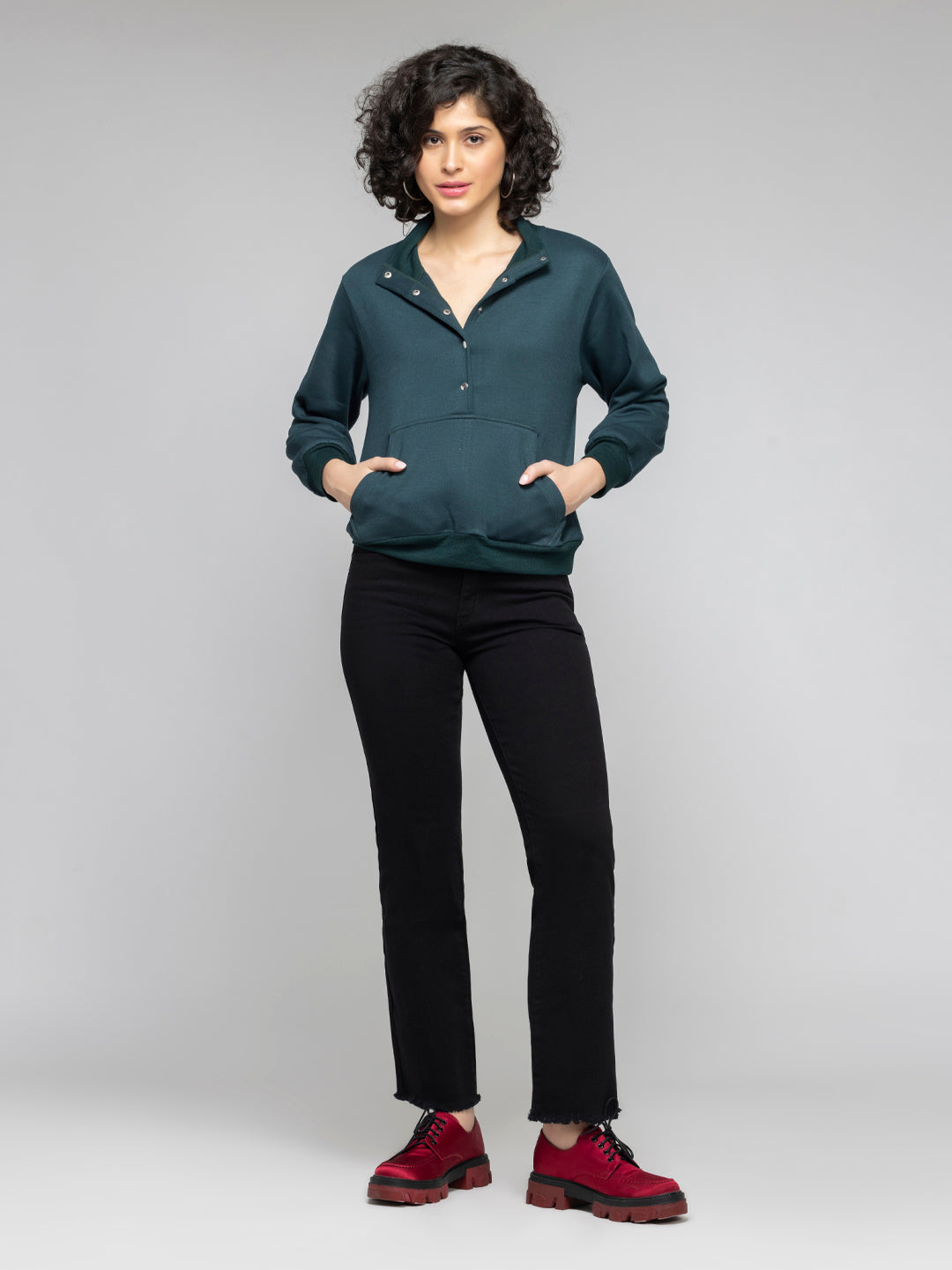Henley Sweatshirt from Shaye India , Sweatshirt for women