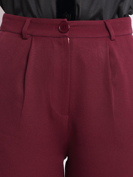 Burgundy Pants from Shaye India , Trouser for women