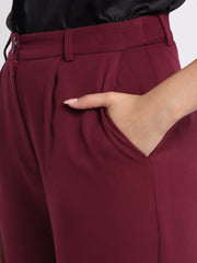 Burgundy Pants from Shaye India , Trouser for women
