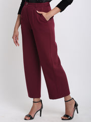 Burgundy Pants from Shaye India , Trouser for women