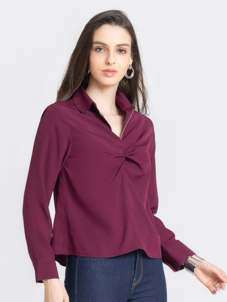 Burgundie Top from Shaye India , Top for women