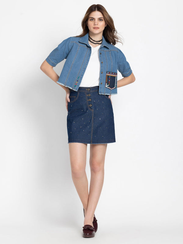 Denim Crop Shirt from Shaye , Shirt for women