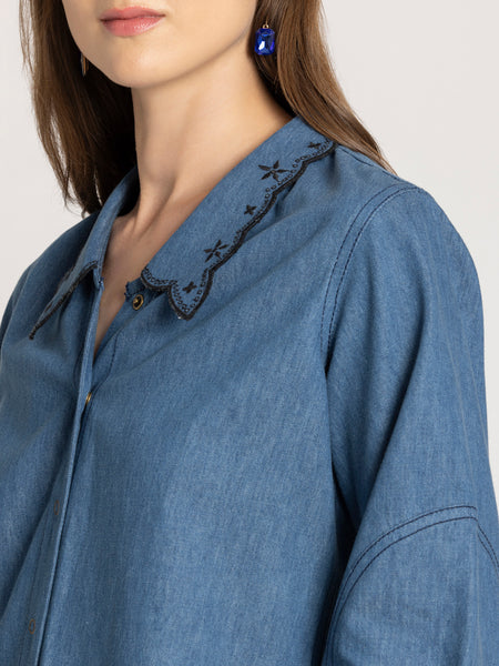 Hampton Denim Shirt from Shaye India , Shirts for women
