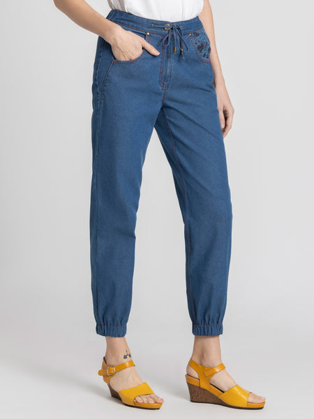 Soreal Denim Joggers from Shaye India , Jogger for women