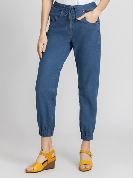 Soreal Denim Joggers from Shaye India , Jogger for women