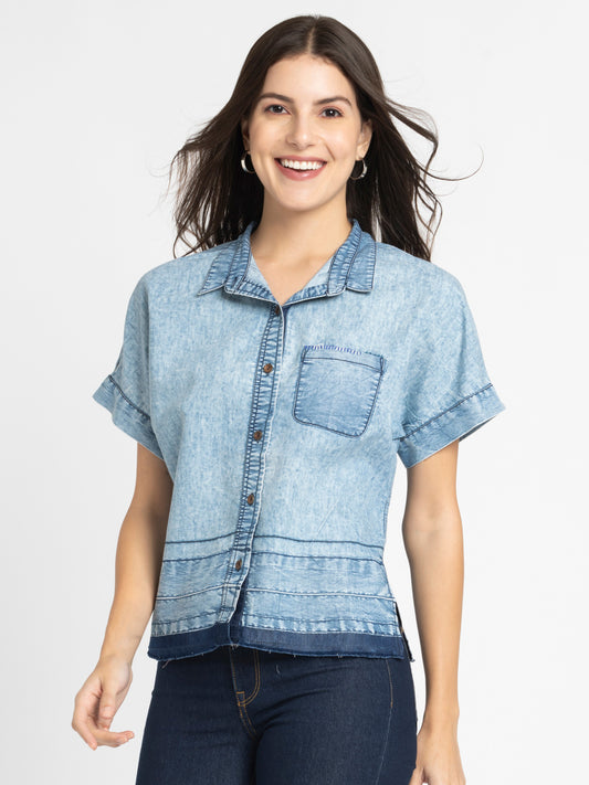 Dakota Denim Shirt from Shaye India , Shirt for women