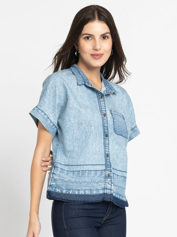 Dakota Denim Shirt from Shaye India , Shirt for women