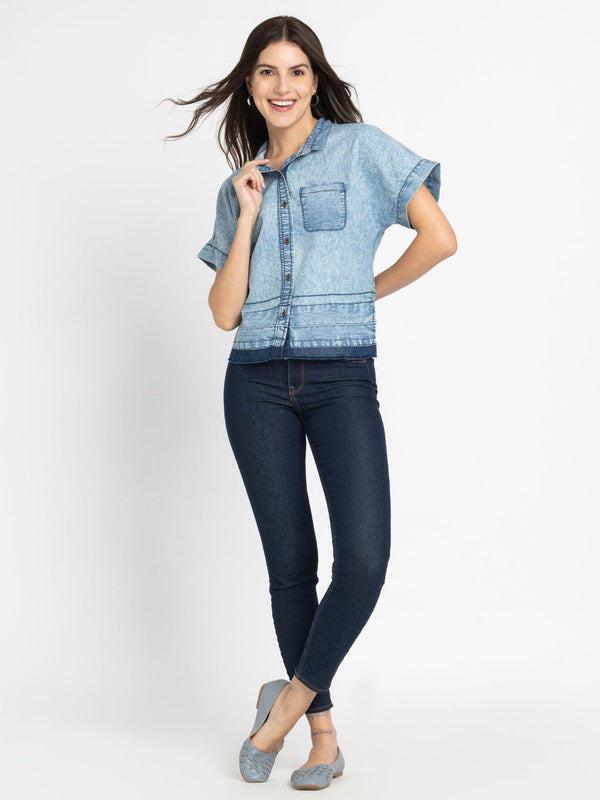 Dakota Denim Shirt from Shaye India , Shirt for women