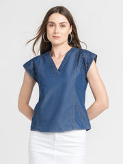 Taylor denim Top from Shaye India , Top for women