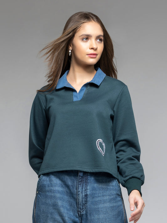 Hearted Sweatshirt from Shaye India , Sweatshirt for women