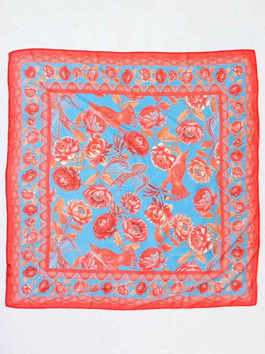 Azure Bloom Scarf from Shaye India , Scarf for women
