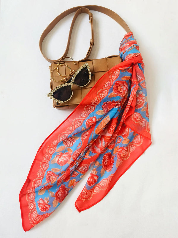 Azure Bloom Scarf from Shaye India , Scarf for women