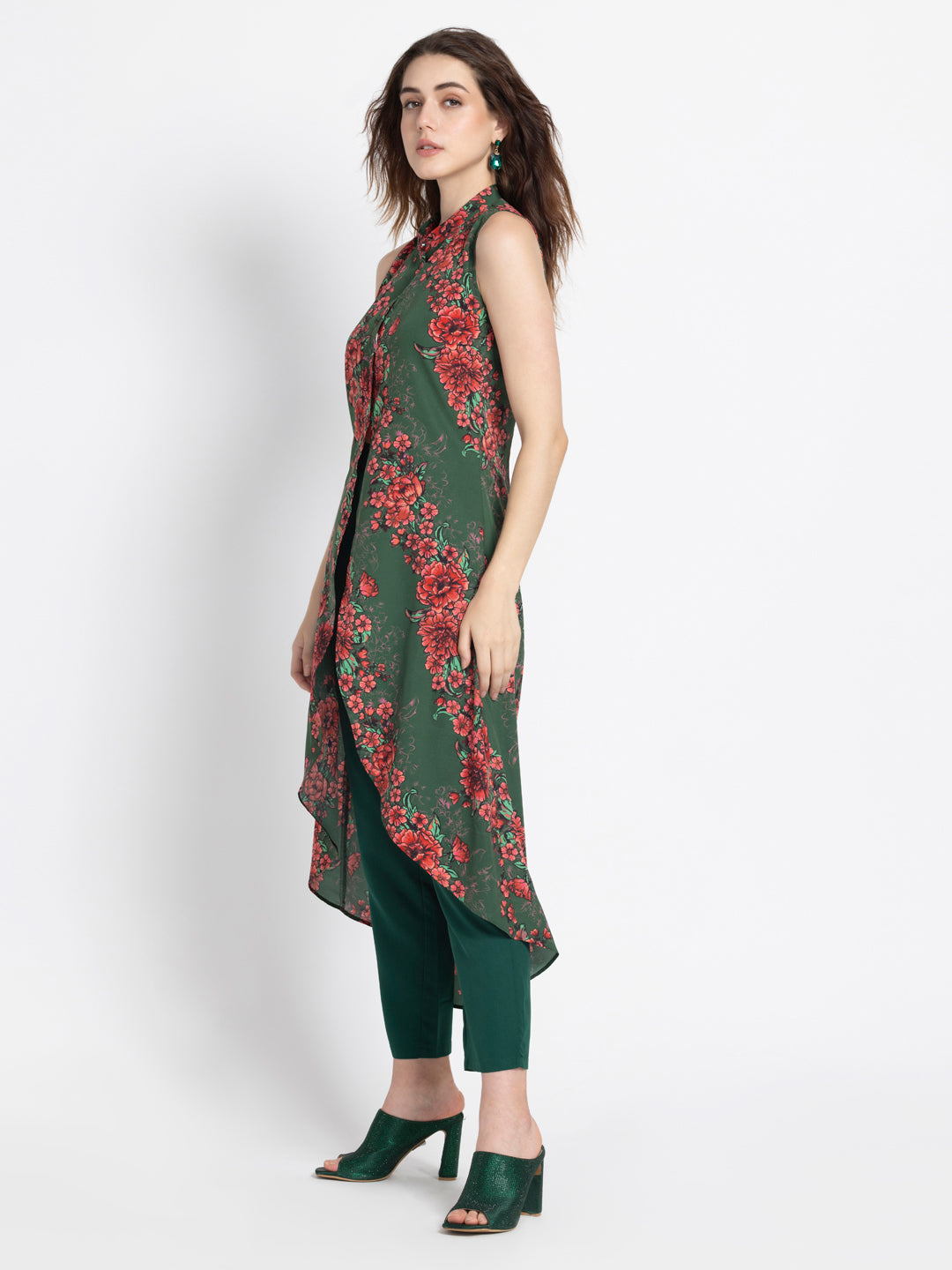 Floral Print Flowy Kurta Set from Shaye , Kurta Pajama 2 piece set for women