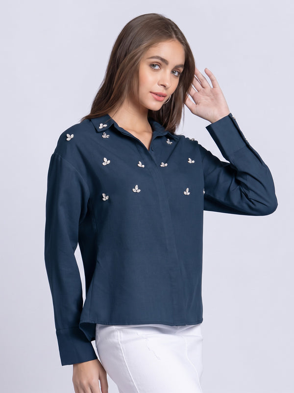 Tamara Shirt Navy Blue