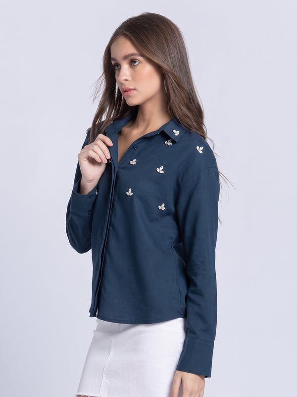Tamara Shirt Navy Blue
