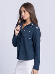 Tamara Shirt Navy Blue