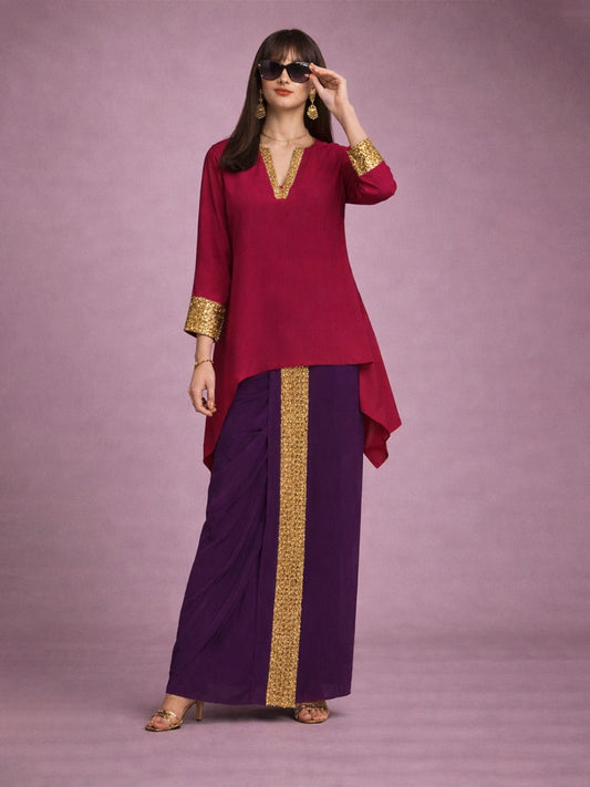 Celebrate Top and Dhoti Pants Set from Shaye India , Co-ord set for women