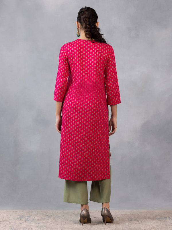 Embroidered Yoke Printed Long Kurta Set With Dupatta from Shaye , Kurta Set for women