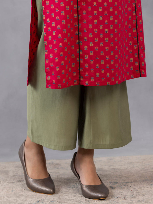 Embroidered Yoke Printed Long Kurta Set With Dupatta from Shaye , Kurta Set for women
