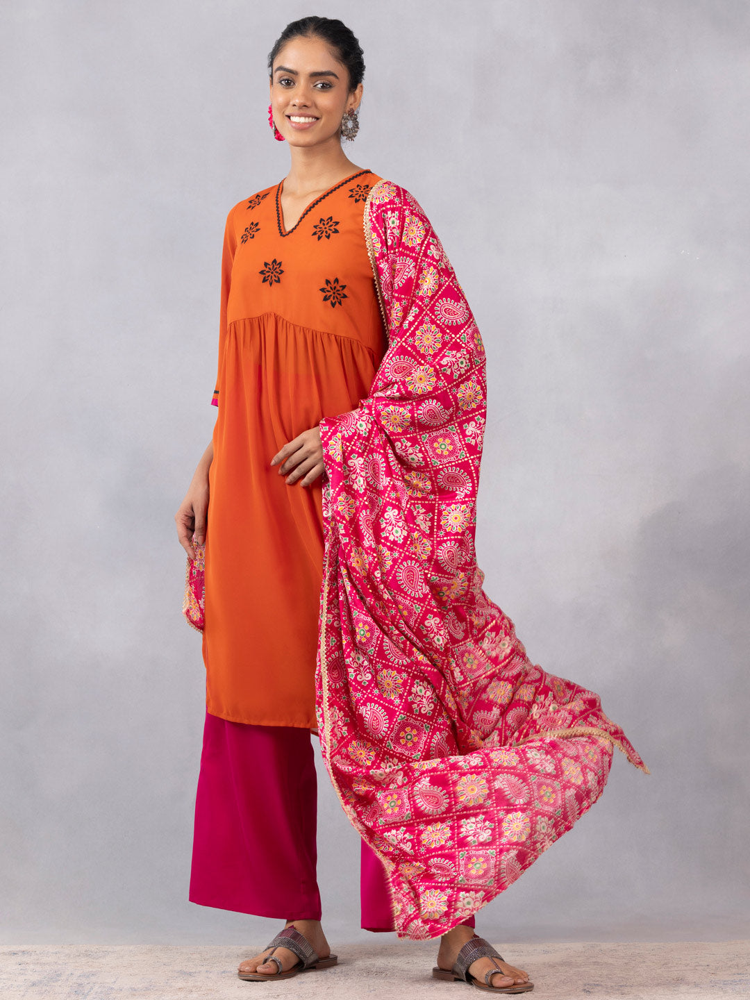 Basant Long Slit Kurta Set With Dupatta from Shaye , Kurta Pajama 2 piece set for women