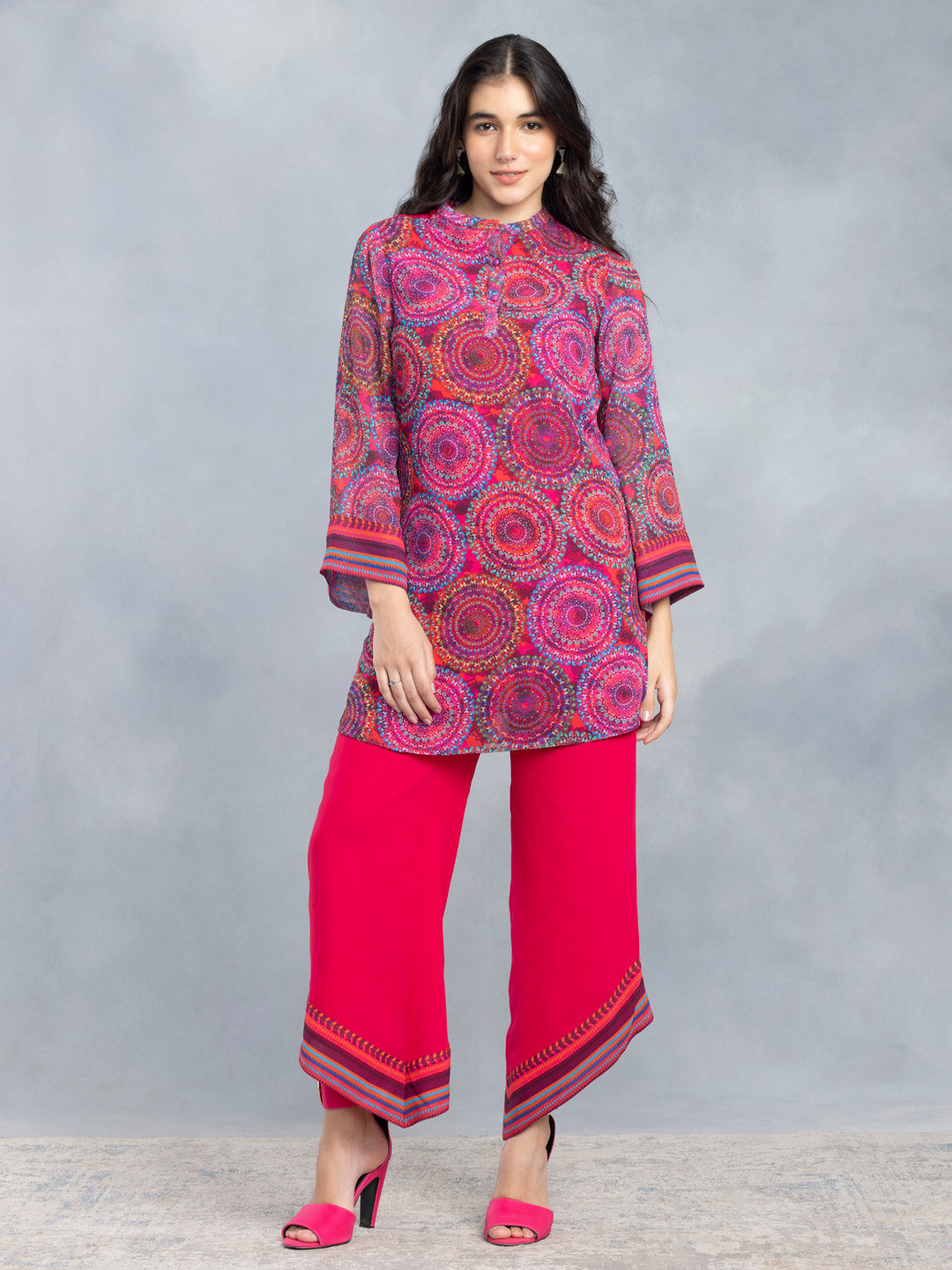 Classic Mid Length Kurta Set from Shaye , Kurta Pajama 2 piece set for women
