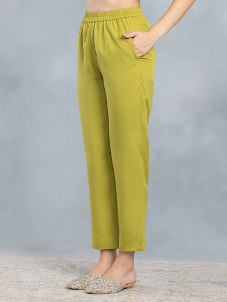 Lime Green Pant from Shaye India , Pants for women