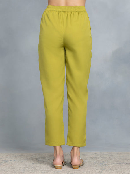 Lime Green Pant from Shaye India , Pants for women