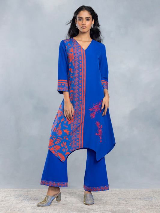 A line Asymmetric Embroidered Kurta from Shaye India , Kurta for women