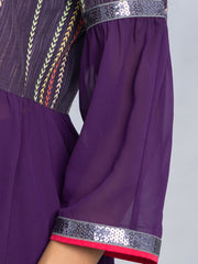 Purple Front Open Straight Kurta from Shaye India , Kurta for women