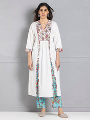 White Paisley Print Kurta from Shaye India , Kurta for women