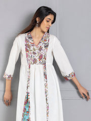 White Paisley Print Kurta from Shaye India , Kurta for women