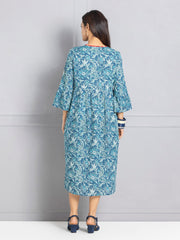 Teal Floral Ethnic Dress from Shaye , Dress for women