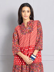 Maroon Printed Ethnic Dress from Shaye , Dress for women