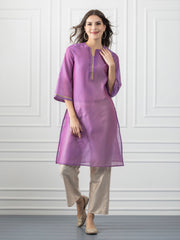 Purple Gold & Sequined Straight Kurta from Shaye India , Kurta for women