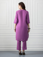 Purple Pin Tuck Detailing Kurta from Shaye India , Kurta for women