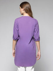 Purple Cotton High Low Kurta from Shaye India , Kurta for women