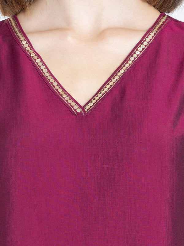 Rani Pink Sequin Work Kurti from Shaye India , Kurti for women