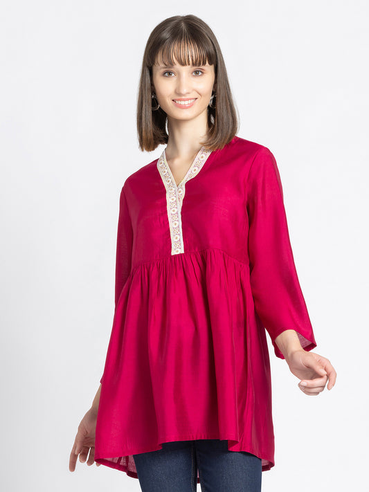 Pink Empire Waist Kurti from Shaye India , Kurti for women