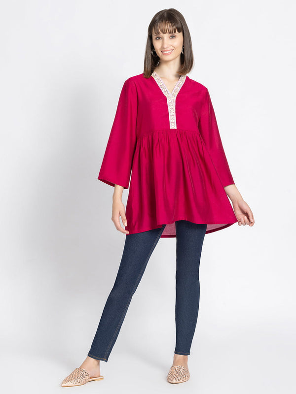 Pink Empire Waist Kurti from Shaye India , Kurti for women